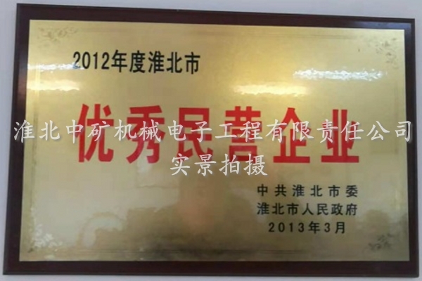 2012年度淮北市優(yōu)秀民營(yíng)企業(yè)